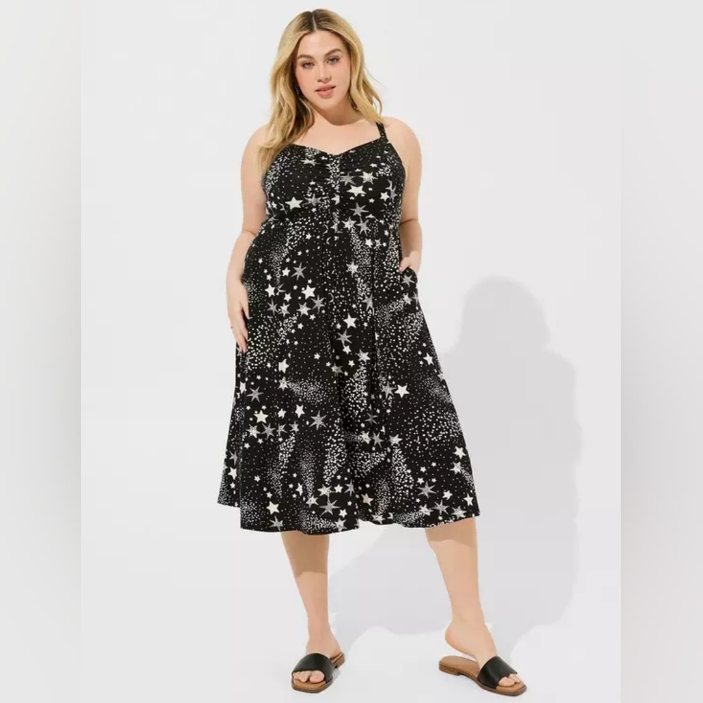 Torrid Plus Size - Midi Super Soft Button Front Dress